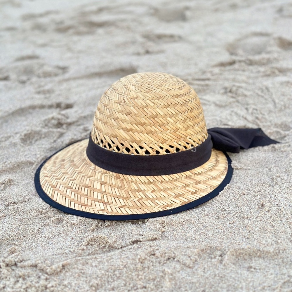Black Chic 🖤Natural Straw Sun Visor